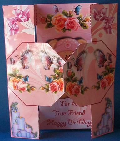 Pop Out Octagonal Friend Birthday Card by Cheryl French