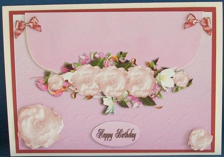 Pink Roses Envelope Card by Cheryl French