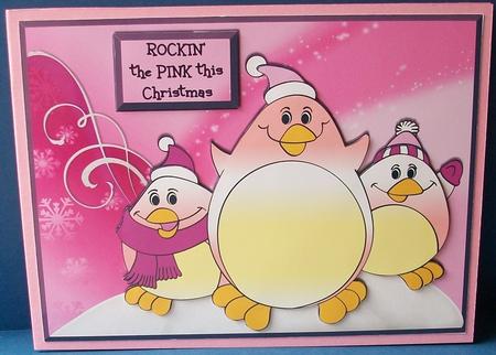 Perfect Pink Penguins - Rockin' the Pink by Cheryl French