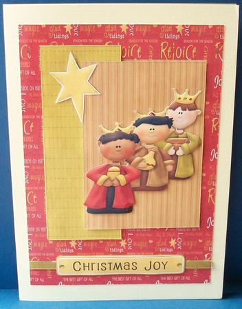 Three Wise Men Christmas Topper with Decoupage by Cheryl French