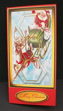 Santa and His Sleigh Combined Shape Pyramid Quick and Easy by Cheryl French