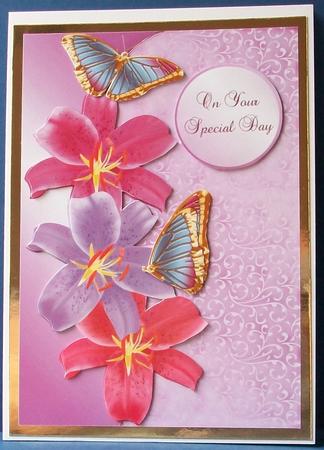 Lilies and Gilded Butterflies by Cheryl French
