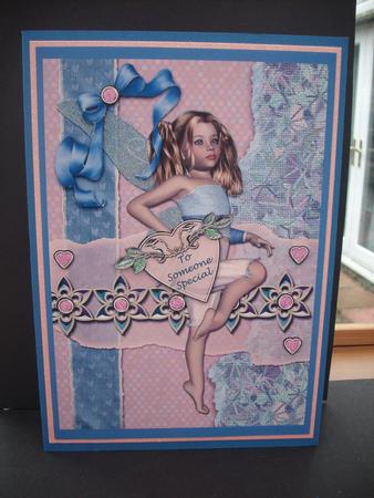 Tiny Tina Faerie Pink and Blue Kit, 6 Pages, Including Decoupage Step by Step by Cheryl French
