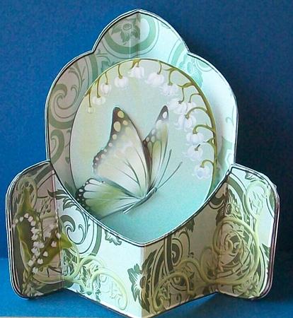 Lily of the Valley Push Pull Card by Cheryl French
