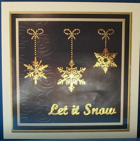 Xmas Snowflakes Cut and Fold Card by Cheryl French