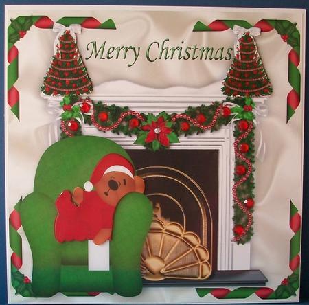 Sleepy Ted Waiting for Santa by Cheryl French