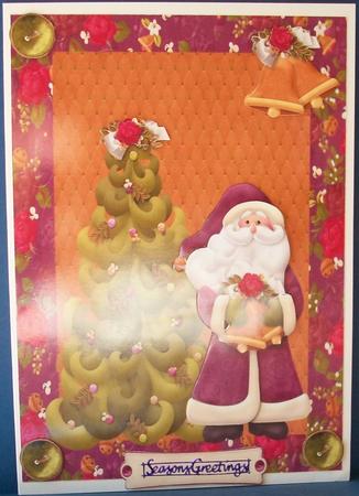 Vintage Santa in His Purple Coat by Cheryl French