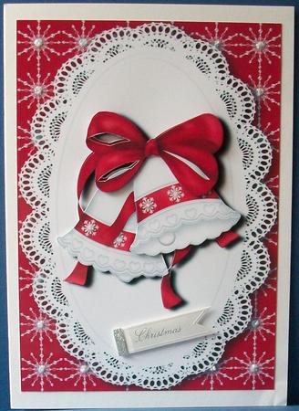 Red & White Christmas Bells by Cheryl French