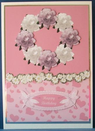 Butterflies & Roses Card Front by Cheryl French