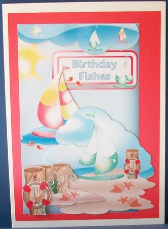 Birthday Fishes Card Topper by Cheryl French
