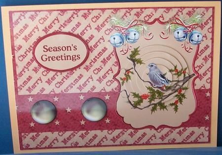 Christmas Robin Card Front by Cheryl French