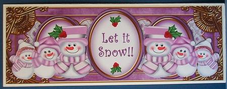 Lilac Snowman Let It Snow! Large Dl Step by Step by Cheryl French