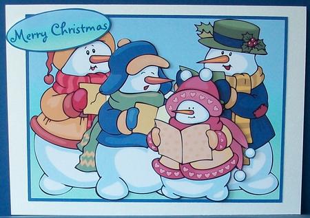 Snowmen Carol Singers by Cheryl French
