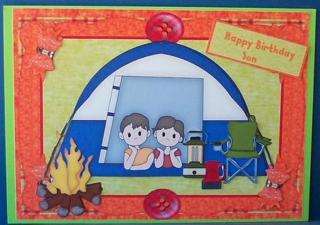 Camping at Night by Cheryl French