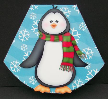 Jolly Penguin Christmas Wobble Card by Cheryl French