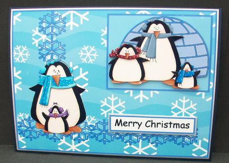 Penguin Fun Decoupage Topper by Cheryl French