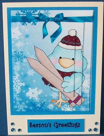 Going Ski-ing in Blue by Cheryl French