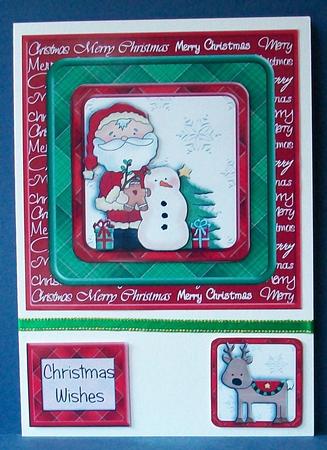 Christmas Santa and Friends Square Topper by Cheryl French
