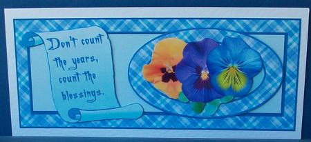 Pansy with Scroll Dl by Cheryl French