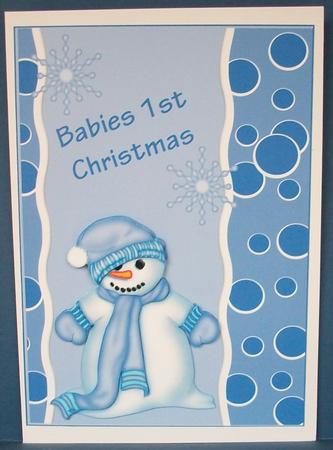 Babies 1st Christmas (blue) by Cheryl French