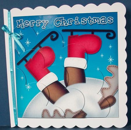 Xmas Oops Rudolph Fun Novelty Shell Edged Corner Stacker by Cheryl French