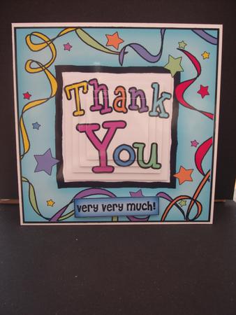 Thank You Quick Card with Pyramage by Cheryl French