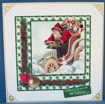 Dashing Through the Snow Chrismas Card Front by Cheryl French