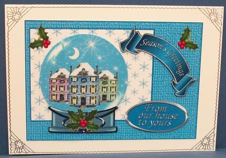 Christmas Houses Snow Globe by Cheryl French