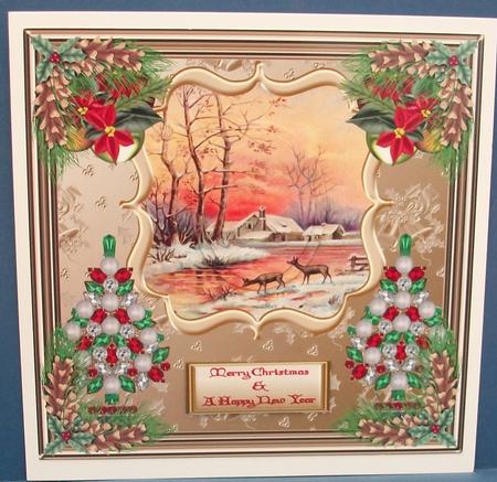 Vintage Christmas Scene Topper by Cheryl French