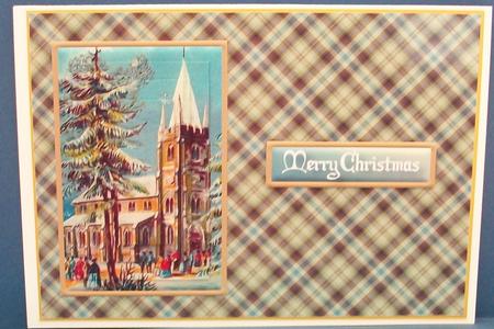 Christmas Church Scene Quick Card Sheet by Cheryl French
