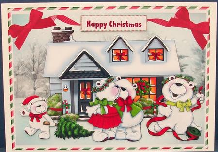 Holiday Snowbears Getting Ready for Christmas by Cheryl French