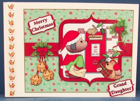 Last Puppy Post for Christmas Quick Card by Cheryl French