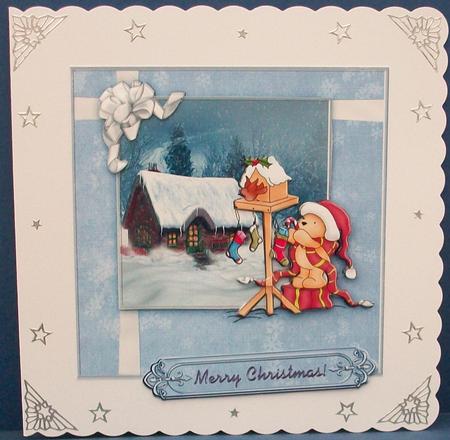 Snow Days Decoupage Card Front/topper by Cheryl French
