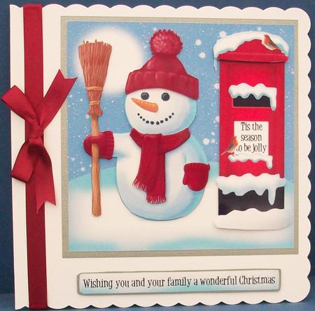 Quick and Fun Snowman Step It Up Holiday Card by Cheryl French