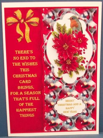 Red Robin and Poinsettias by Cheryl French