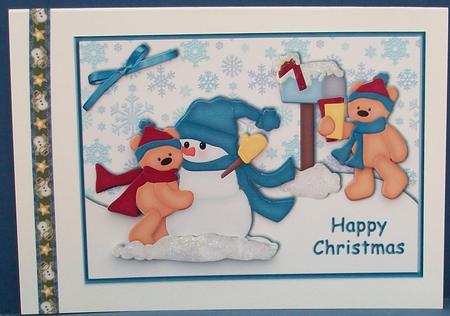 Bears in the Snow Card Front by Cheryl French