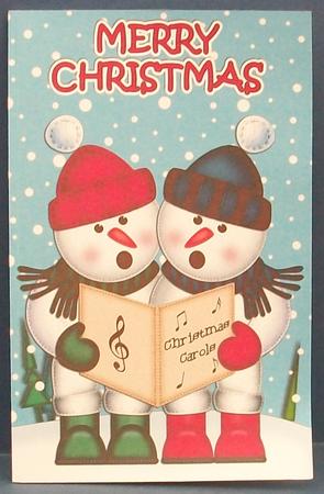 Xmas Singing Snowmen Lottery Wallet Card by Cheryl French