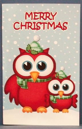 Xmas Skating Robin Lottery Wallet Card by Cheryl French