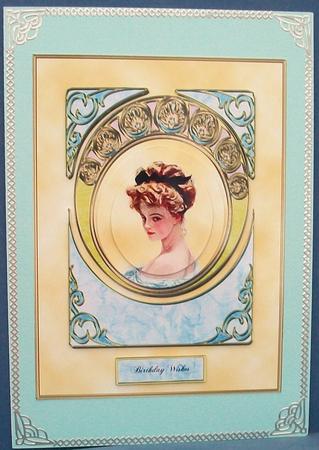 Mucha Influence Harrison Fischer Lady by Cheryl French