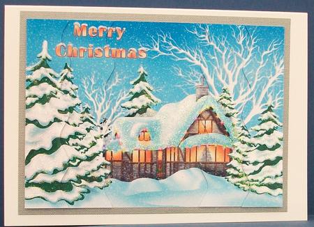 Christmas House Wavy Side Stacker by Cheryl French