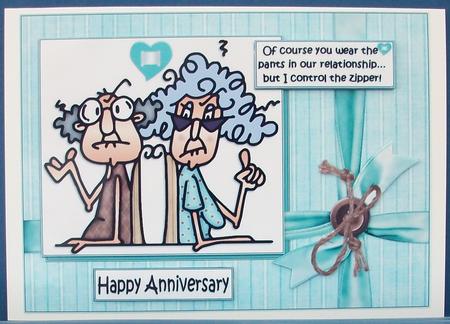 Gus Wears the Pants Anniversary Quick Card by Cheryl French