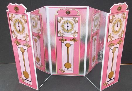 Gate Fold Grandfather Clock Happy Birthday as Time Goes Bye by Cheryl French