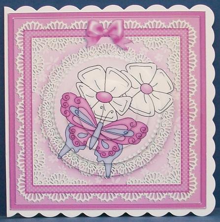 Fluttery Butterfly Quick Card with Circle Pyramage by Cheryl French