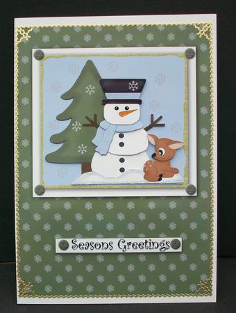 Christmas Snowman Card by Cheryl French