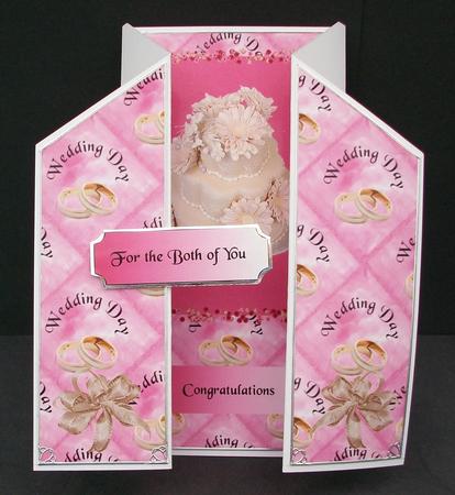 Wedding Day Theatre Fold Card by Cheryl French
