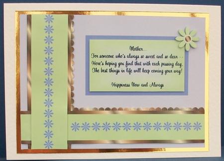 Layered Card with Verse - Mother's Day - Mother by Cheryl French