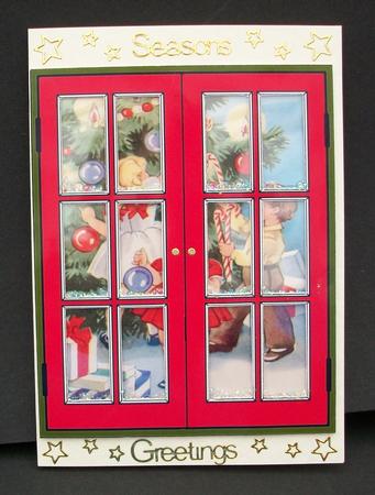 In My Window Trimming the Tree Merry Christmas by Cheryl French