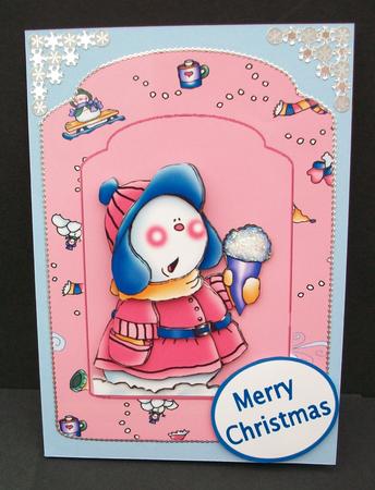Little Snowgirl Tag Card by Cheryl French