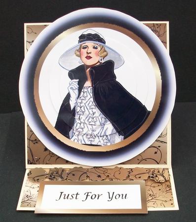 Portrait of Elegance Easel Card by Cheryl French
