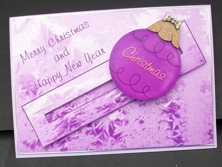 Lilac Xmasball Slider by Cheryl French